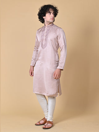 MAAHII FABS Pink Men Embroidered Ethnic Dress Kurta With Pajama