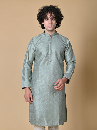 MAAHII FABS Rayon Silk Grey Kurta With Pajama