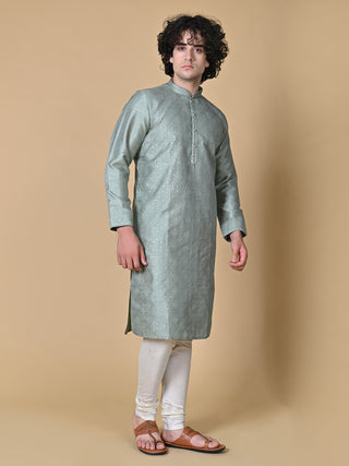 MAAHII FABS Rayon Silk Grey Kurta With Pajama