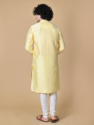 MAAHII FABS Rayon Silk Lemon Yellow Kurta With Pajama