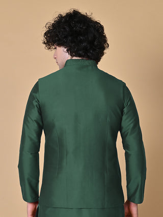 MAAHII FABS Cotton Blend Green Jacket