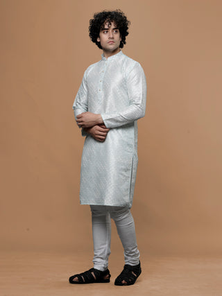 Maahi Fab Men Cotton Kurta (Aqua)