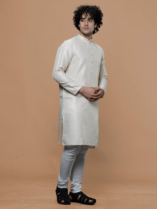 Maahi Fab Men Cotton Kurta (Cream)