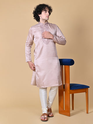 MAAHII FABS Pink Men Embroidered Ethnic Dress Kurta With Pajama