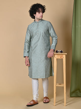 MAAHII FABS Rayon Silk Grey Kurta With Pajama